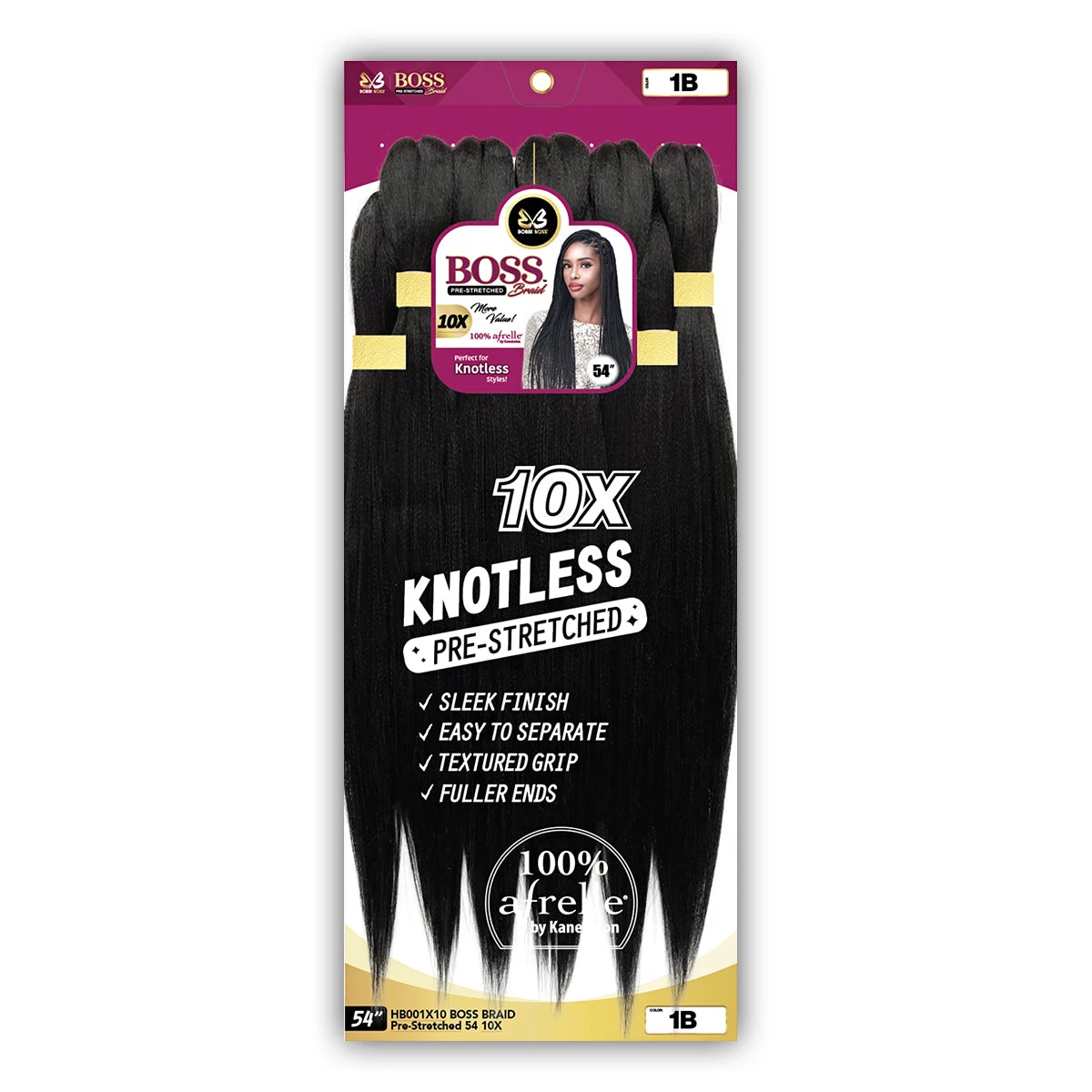 Bobbi Boss Synthetic Braid - 10X BOSS BRAID PRE STRETCHED 54 1 Bobbi Boss Synthetic Braid - 10X BOSS BRAID PRE STRETCHED 54