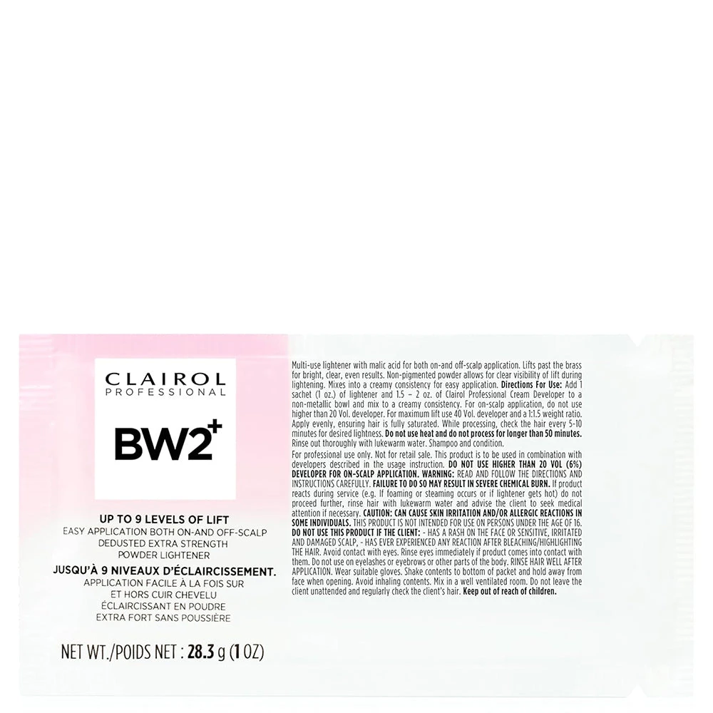 Clairol BW2+ Dedusted Extra Strength Powder Lightener 1oz 1 Clairol BW2+ Dedusted Extra Strength Powder Lightener 1oz