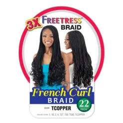 Freetress Synthetic Braid - 3X FRENCH CURL BRAID 22 9 Freetress Synthetic Braid - 3X FRENCH CURL BRAID 22 -Loreal Store freetress synthetic braid 3x french curl braid 22 3