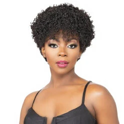 Janet Collection Natural Curly Synthetic Hair Wig - AFRO EDEN