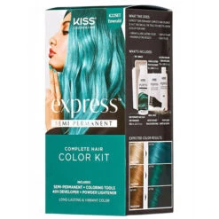 Kiss Colors & Care K22SET Emerald Express Semi-Permanent Complete Hair Color Kit