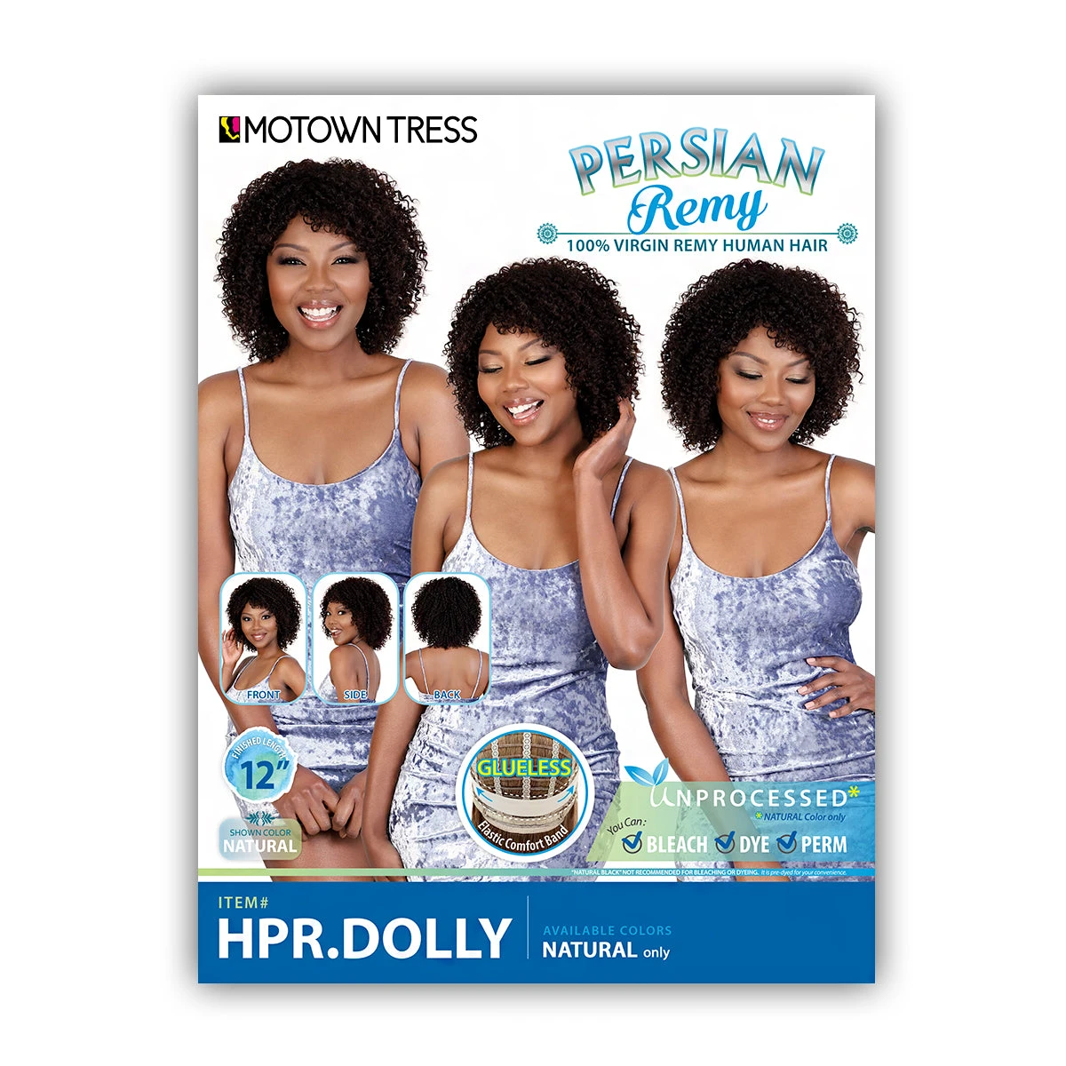 Motown Tress Persian 100% Virgin Remy Human Hair Wig - HPR DOLLY 4 Motown Tress Persian 100% Virgin Remy Human Hair Wig - HPR DOLLY - Image 4