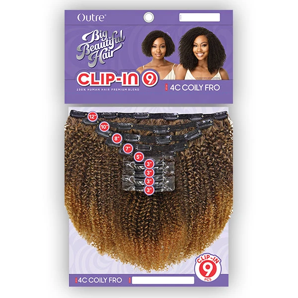 Outre Big Beautiful Hair Human Hair Blend Clip In - 4C COILY FRO 10 3 Outre Big Beautiful Hair Human Hair Blend Clip In - 4C COILY FRO 10 - Image 3