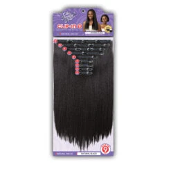 Outre Big Beautiful Hair Human Hair Blend Clip In - NATURAL YAKI 18 7 Outre Big Beautiful Hair Human Hair Blend Clip In - NATURAL YAKI 18 -Loreal Store outre big beautiful hair human hair blend clip in natural yaki 18 3