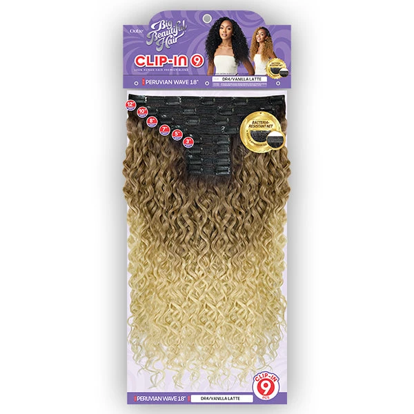 Outre Big Beautiful Hair Human Hair Blend Clip In - PERUVIAN WAVE 18 5 Outre Big Beautiful Hair Human Hair Blend Clip In - PERUVIAN WAVE 18 - Image 5