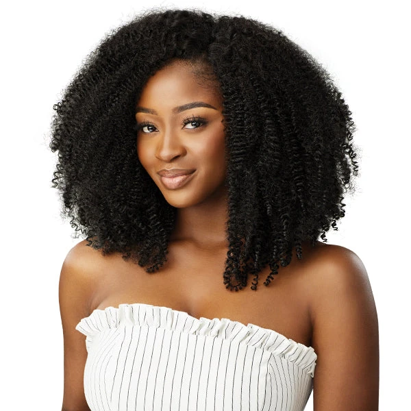 Outre Big Beautiful Hair Human Hair Blend Clip In - SPRINGY AFRO 10 1 Outre Big Beautiful Hair Human Hair Blend Clip In - SPRINGY AFRO 10