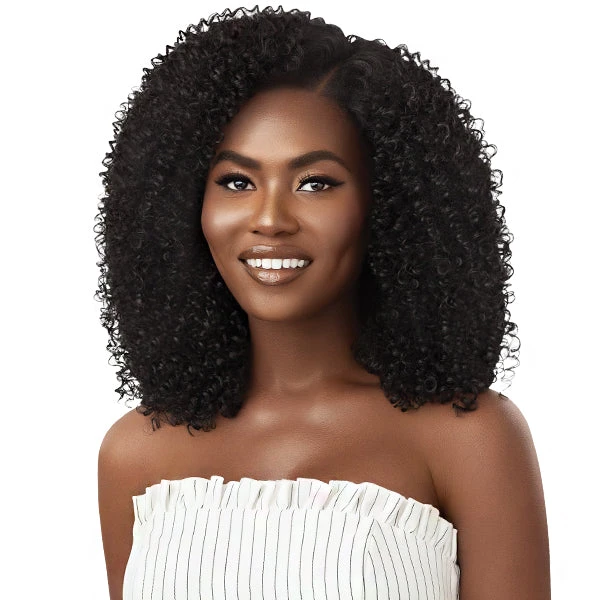 Outre Big Beautiful 100% Human Hair Premium Blend U Part Cap Leave Out Wig - AFRO CURLS 16 2 Outre Big Beautiful 100% Human Hair Premium Blend U Part Cap Leave Out Wig - AFRO CURLS 16 - Image 2