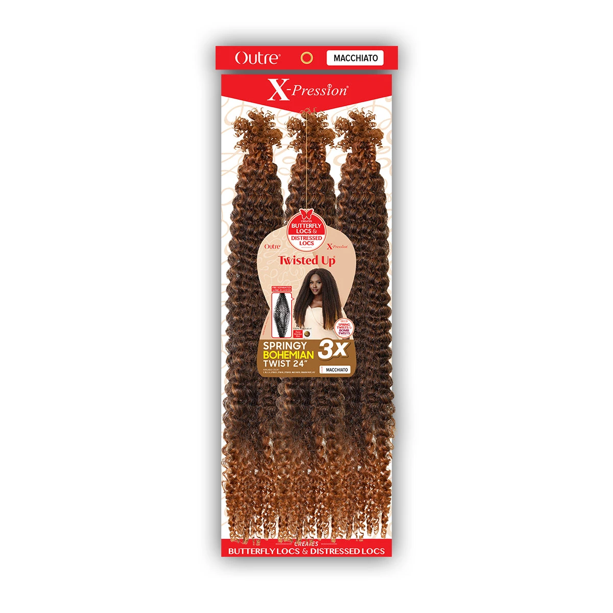 Outre Synthetic Braid - X PRESSION TWISTED UP 3X SPRINGY BOHEMIAN TWIST 24 3 Outre Synthetic Braid - X PRESSION TWISTED UP 3X SPRINGY BOHEMIAN TWIST 24 - Image 3