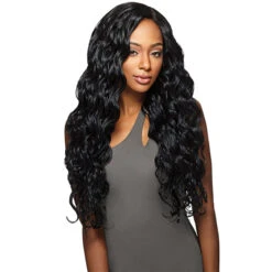 Outre Purple Pack Brazilian Boutique Human Hair Blend Weaving - VIRGIN BODY 4PCS (18/20/22 + 4 Inch Lace Closure)