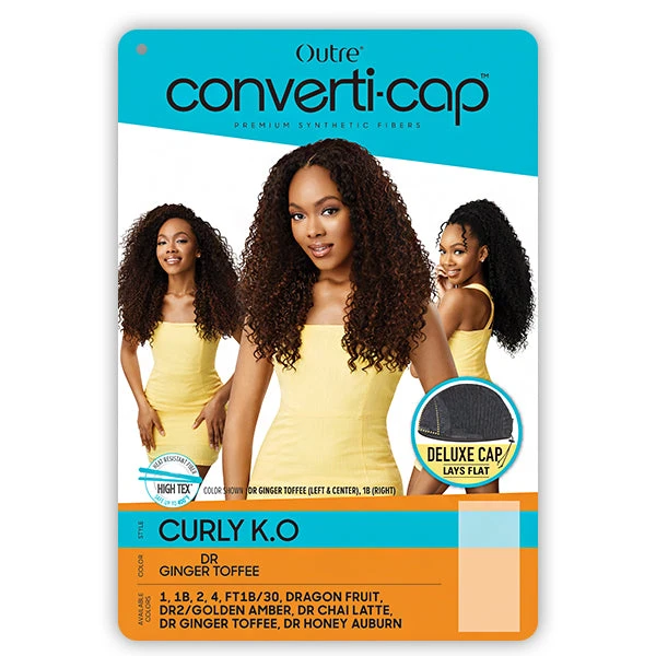 Outre Converti Cap Synthetic Hair Wig - CURLY K.O 8 Outre Converti Cap Synthetic Hair Wig - CURLY K.O - Image 8