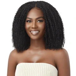 Outre Big Beautiful 100% Human Hair Premium Blend U Part Cap Leave Out Wig - COILY FRO 14