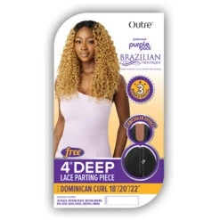 Outre Purple Pack Brazilian Boutique Human Hair Blend Weaving - DOMINICAN CURL 4PCS (18/20/22 + 4 Inch Lace Closure) -Loreal Store outre purple pack brazilian boutique human hair blend weaving dominican curl 4pcs 182022 4 inch lace closure 3