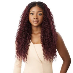 Outre Purple Pack Brazilian Boutique Human Hair Blend Weaving - VIRGIN LOOSE DEEP 4PCS (18/20/22 + 4 Inch Lace Closure)