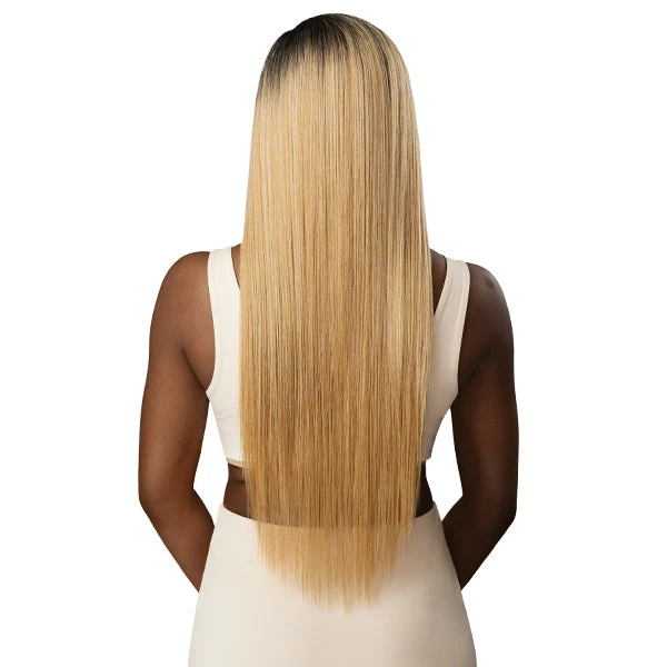 Outre Purple Pack Brazilian Boutique Human Hair Blend Weaving - VIRGIN SLEEK PRESSED 4PCS (18/20/22 + 4X4 HD Lace Closure) 4 Outre Purple Pack Brazilian Boutique Human Hair Blend Weaving - VIRGIN SLEEK PRESSED 4PCS (18/20/22 + 4X4 HD Lace Closure) - Image 4