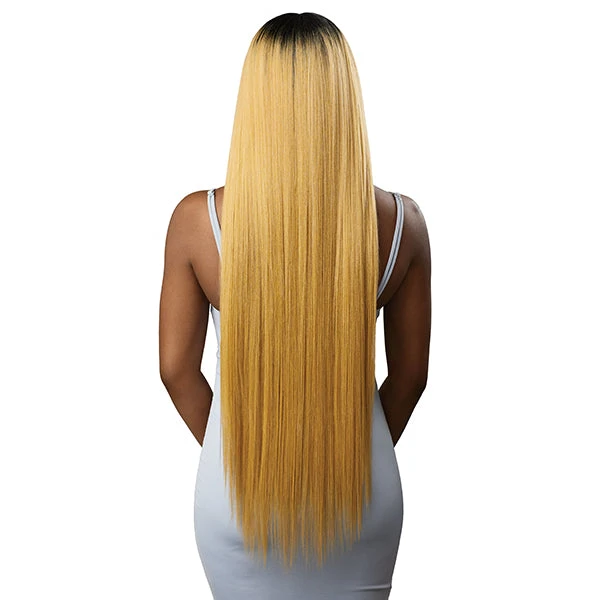 Outre Purple Pack Brazilian Boutique Human Hair Blend Weaving - VIRGIN SLEEK PRESSED 4PCS (26/28/30 + 4 Inch Lace Closure) 4 Outre Purple Pack Brazilian Boutique Human Hair Blend Weaving - VIRGIN SLEEK PRESSED 4PCS (26/28/30 + 4 Inch Lace Closure) - Image 4