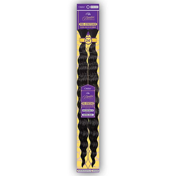 Outre Purple Pack Brazilian Bundle Human Hair Blend Pre Stretched Braid - LOOSE DEEP BULK 24 1 Outre Purple Pack Brazilian Bundle Human Hair Blend Pre Stretched Braid - LOOSE DEEP BULK 24