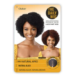 Outre The Daily Wig 100% Human Hair Lace Part Wig - HH NATURAL AFRO 7 Outre The Daily Wig 100% Human Hair Lace Part Wig - HH NATURAL AFRO -Loreal Store outre the daily wig 100 human hair lace part wig hh natural afro 3