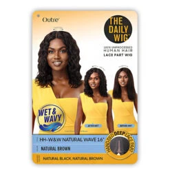 Outre The Daily Wig WET & WAVY 100% Unprocessed Human Hair Lace Part Wig - HH NATURAL WAVE 16 9 Outre The Daily Wig WET & WAVY 100% Unprocessed Human Hair Lace Part Wig - HH NATURAL WAVE 16 -Loreal Store outre the daily wig wet wavy human lace part wig hh natural wave 16 4
