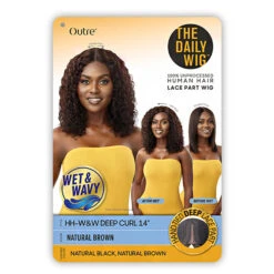 Outre The Daily Wig WET & WAVY 100% Unprocessed Human Hair Lace Part Wig - HH W&W DEEP CURL 14 9 Outre The Daily Wig WET & WAVY 100% Unprocessed Human Hair Lace Part Wig - HH W&W DEEP CURL 14 -Loreal Store outre the daily wig wet wavy human lace part wig hh ww deep curl 14 4
