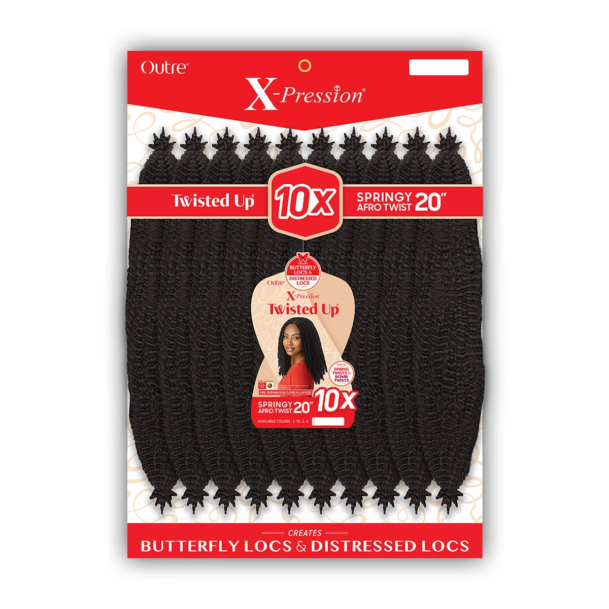 Outre Synthetic Braid - X PRESSION TWISTED UP 10X SPRINGY AFRO TWIST 20 1 Outre Synthetic Braid - X PRESSION TWISTED UP 10X SPRINGY AFRO TWIST 20