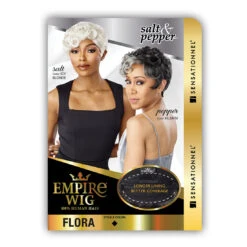 Sensationnel Empire Salt N Pepper 100% Human Hair Wig - FLORA -Loreal Store sensationnel 100 human hair empire salt n pepper wig flora 4