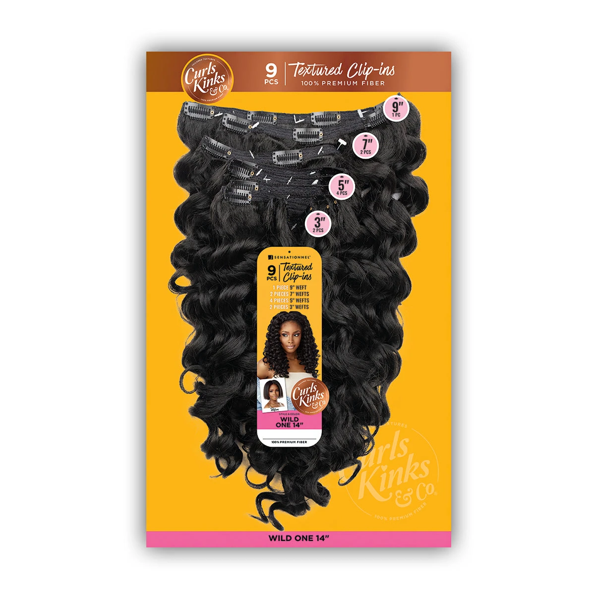 Sensationnel Curls Kinks & Co Synthetic Hair Clip In - WILD ONE 14 2 Sensationnel Curls Kinks & Co Synthetic Hair Clip In - WILD ONE 14 - Image 2
