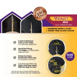 Sensationnel Curls Kinks & Co Synthetic Hair Glueless V Part Wig - V UNIT 6 -Loreal Store sensationnel curls kinks co synthetic hair glueless v part wig v unit 6 5