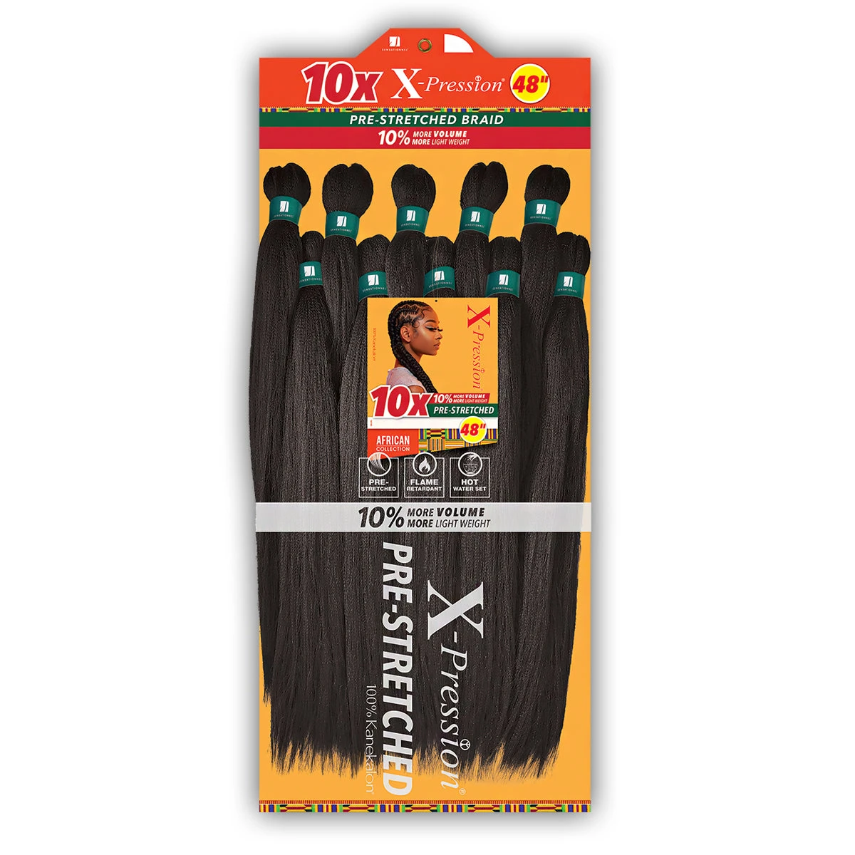 Sensationnel Synthetic Braid - 10X X Pression PRE STRETCHED BRAID 48 1 Sensationnel Synthetic Braid - 10X X Pression PRE STRETCHED BRAID 48