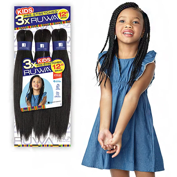 Sensationnel Synthetic Braid - 3X RUWA PRE STRETCHED BRAID 12 (KIDS) 1 Sensationnel Synthetic Braid - 3X RUWA PRE STRETCHED BRAID 12 (KIDS)