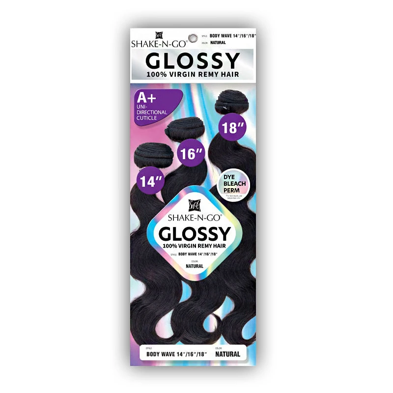 Shake N Go Glossy 100% Virgin Remy Human Hair Weave - BODY WAVE 141618 1 Shake N Go Glossy 100% Virgin Remy Human Hair Weave - BODY WAVE 141618