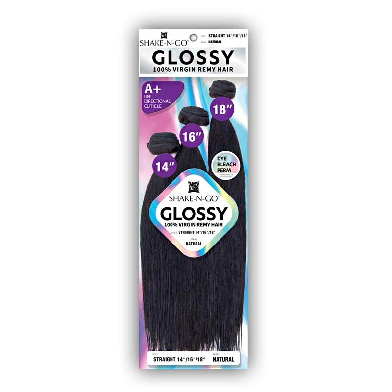 Shake N Go Glossy 100% Virgin Remy Human Hair Weave - STRAIGHT 141618 1 Shake N Go Glossy 100% Virgin Remy Human Hair Weave - STRAIGHT 141618