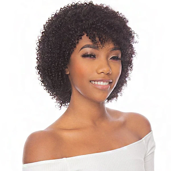 The Wig Black Pink Pure Virgin Remy 100% Human Hair Wig - HHBW.SHORT CURL 2 The Wig Black Pink Pure Virgin Remy 100% Human Hair Wig - HHBW.SHORT CURL - Image 2