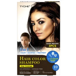 Tyche 3 In 1 Hair Color Shampoo 0.40oz X 3pcs -Loreal Store tyche 3 in 1 hair color shampoo 0 40oz x 3pcs 2