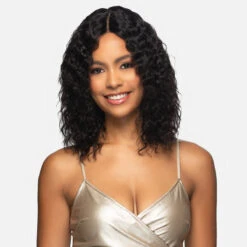 Vivica A Fox 100% Brazilian Natural Remy Human Hair Wet & Wavy Lace Part Wig - COOL