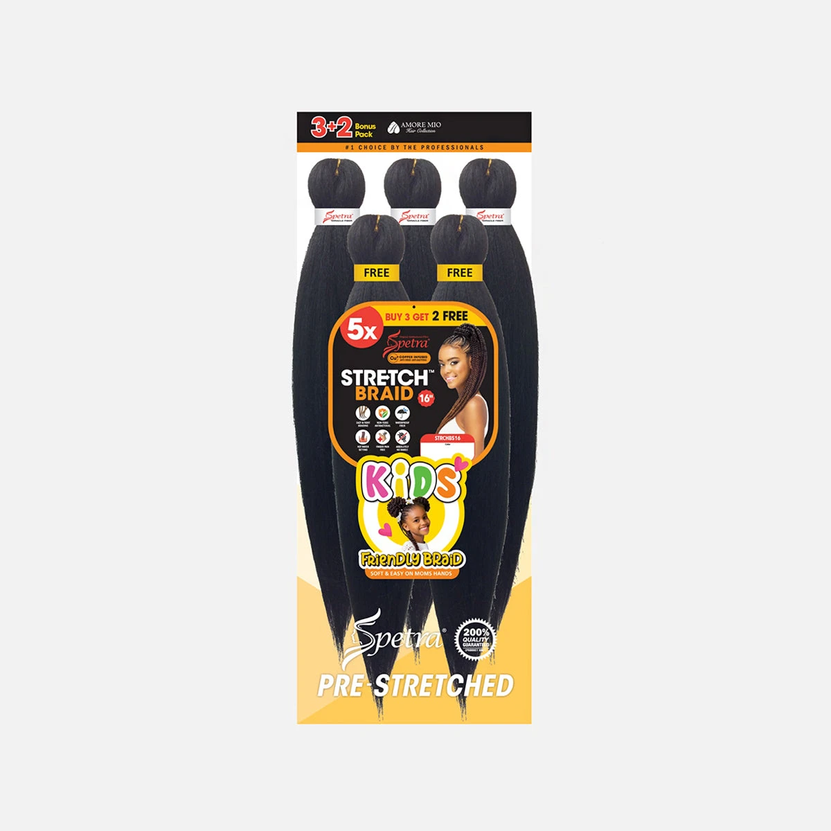 Vivica A Fox Spetra Synthetic Braid - 5X STRETCH BRAID 16 (KIDS) 1 Vivica A Fox Spetra Synthetic Braid - 5X STRETCH BRAID 16 (KIDS)